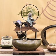 Feng Shui Wheel Water Fountain Lucky Decoration Living Room Desktop Office Water Landscape Indoor Lucky Ball Opening Gift