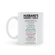 HUSBAND _ S EMERGENCY MANUAL Husband's First Aid MANUAL Mug Ceramic Water Cup Gift