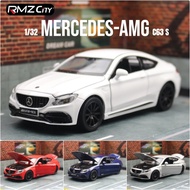 RMZ City Diecast 1/32 Mercedes-Benz C63 S AMG Toy Car Model Sound & Light Collection Gift For Childr