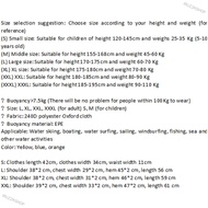 IRUZ2KSHOP S-3XL Adult Life Jacket Lifesaving Swimming Boating Sailing Vest + Whistle Blue S