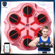 Boxing Reaction Wall Target Adjustable with Rhythm Lights & Gloves Rechargeable for Home Office Gym
