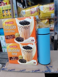 Combo 2 hộp Trà Sữa Trân Châu Hillway vị dâu tặng kèm bình giữ nhiệt(5 gói trà sữa+ 5 gói trân châu)