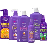 Aussie Total Miracle Moisture Curly Kids Shampoo Conditioner Detangler | Curls Coil Volume Taming Cr