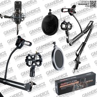 TaffSTUDIO Condenser Microphone Stand Holder 360 Lazypod + Clamp Stand + POP Filter Mic Microphone B