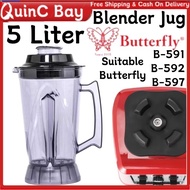 BUTTERFLY 4.0 5.0 Liter Replacement Blender Cup Jar Jug Blade B-591 592 596 597 Spare Part Ala Ganti