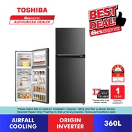 Toshiba 360L 2 Doors Inverter Fridge GR-RT416WE-PMY(06) / Refrigerator