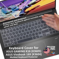Keyboard Cover for Asus Gaming K16 K3605 K3605V K3605ZC ASUS Vivobook 16X K3604 Keyboard Protector
