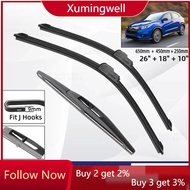 XM For Honda HR-V Vezel 2013-2019 Car Front Rear Wiper Blades Soft Rubber Windscreen Wipers Auto Windshield 26"+18"+10" 2017 2018