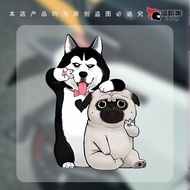Car Creative Bazaar Black Erha Cute Sticker Helmet Luggage Decoration Electric Vehicle Locomotive Re