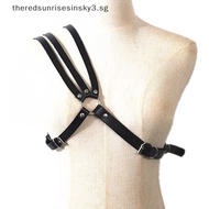&lt; Lady beauty &gt; Men's Faux Leather Lingerie Harness Bondage Erotic Rivet Chest Belts Adjustable .