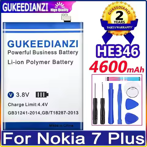 For Nokia 7 Plus Mobile Phone Battery Long-Lasting Performance 4600mAh HE346