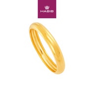 HABIB 916/22K Yellow Gold Band Ring (Belah Rotan) EHR460623