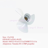 Outboard Propeller For Yamaha 13x19-K 60FET/85A/E115A/F90BET/F115A Aluminum OEM 6E5-45941-00-EL