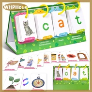 WHPHous Trẻ em CVC từ Flashcards Phonics lật biểu đồ từ xây dựng từ nhìn từ hoạt động công cụ học tậ