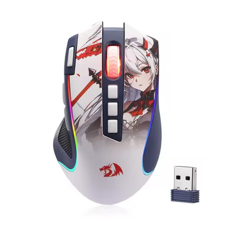 Redragon M612AK PRO RGB Gaming Mouse 8000 DPI Wired/Wireless Optical Mouse 9 Programmable Buttons 7 