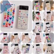 Graffiti Cute Love Heart Clear Casing Samsung Galaxy Z Flip 4 Z Flip 4 5G Z Flip 4 Zflip4 Hard Trans