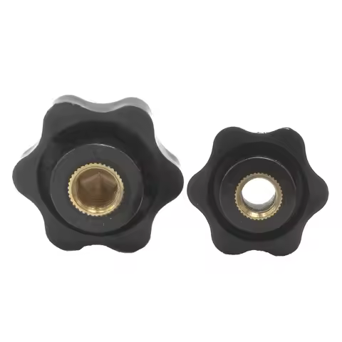 5pcs M5 M6 M8 M10 Plum Bakelite Hand Tighten Nuts Handle Thread Star Mechanical Black Thumb Nuts Cla