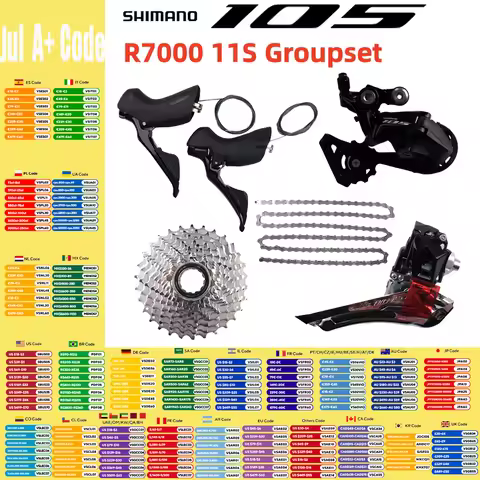 Shimano 105 Series R7000 Groupset 2x11S Shifter Front Rear Derailleur Cassette R7000 Hg601 Chain For