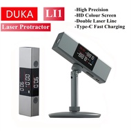 DUKA LI1 Laser Protractor Digital Inclinometer Angle Measure 2 in 1 Laser Level Ruler Chargable Laser Measurement Tool