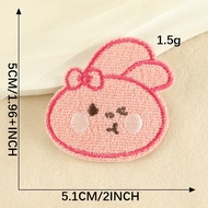 [Angel Bella DIY Handmade] AS127|Self-Adhesive Bunny Patch Cloth Terry Computer Rust Embroidery Canv