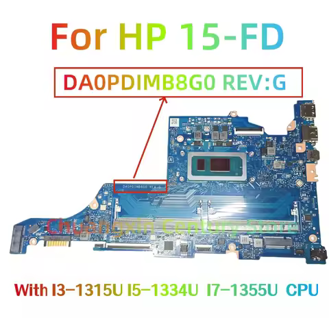 DA0PDIMB8G0 Laptop Motherboard for HP 15-FD CPU I3-1315U I5-1334U I7-1355U Tested Full Work Compatib