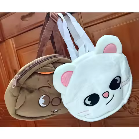 SKZOO Kpop Stay Backpack Plush Bag Kpop Backpack Wolf Rabbit Piglet Bunny Cartoon Mini Backpack Chic
