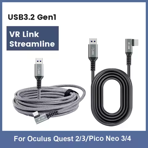 3-7M Data Line Charging Cable for Oculus Quest 2/3 Link USB 3.2 Data Transfer USB-A to Type-C Cable 