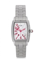 Alba Wanita ORIGINAL AH7243X1 Jam Tangan Kotak Pink Silver AH7243