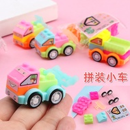 Mainan Anak Mobil Mobilan Kecil Mini Lego Konstruksi Eskavator Truk Bulldozer Warna Warni