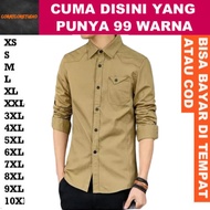 KEMEJA 99 COLORS 10XL 9XL 8XL 7XL 6XL 5XL 4XL 3XL XXL XL LMS Khakis CREAM Civil Servant Screen Print