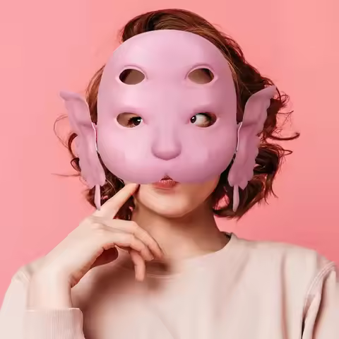 qa156Melanie Martinez Portals Halloween DIY Theme Party Cosplay Costume Masquerade Face Mask Props A