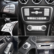 สติกเกอร์ติดปุ่มมัลติมีเดียสำหรับ Mercedes-Benz GLA200 CLA220 A180 B200