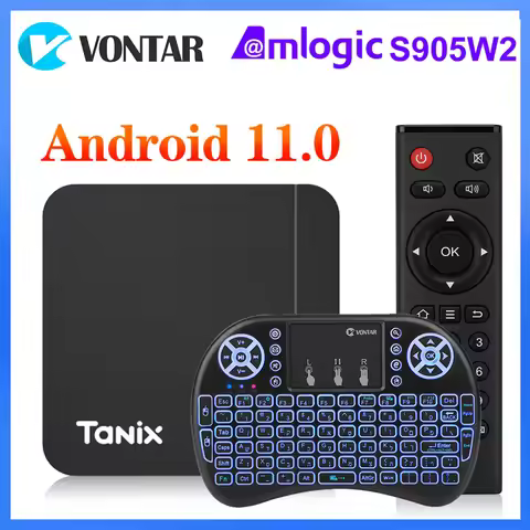Tanix W2 Android TV Box Android 11 Amlogic S905W2 16GB 32G 64GB Support 4K H.265 AV1 Dual Wifi HDR 1