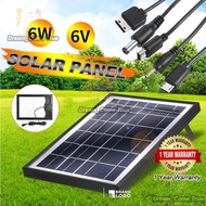 Polycrystalline Silicon Solar Panel 8W 6V Solar Panel with Stand Waterproof Multiple Charging Inputs