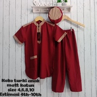 KATUN Koko Kurta Dress Kids Peci Set size 4 (3-4 Years Old), size 6 (4-5 Years Old), size 8 (5-6 Yea