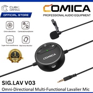COMICA SIG.LAV V03 WIRED OMNI-DIRECTIONAL LAVALIER MICROPHONE WITH REAL-TIME MONITOR & SUPER ANTI-IN