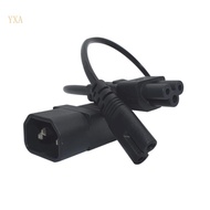 YXA IEC320 C14 Male Port Extension Power Cable 3Pin Connectors IEC320-C14 to IEC320-C5+C7 Converters