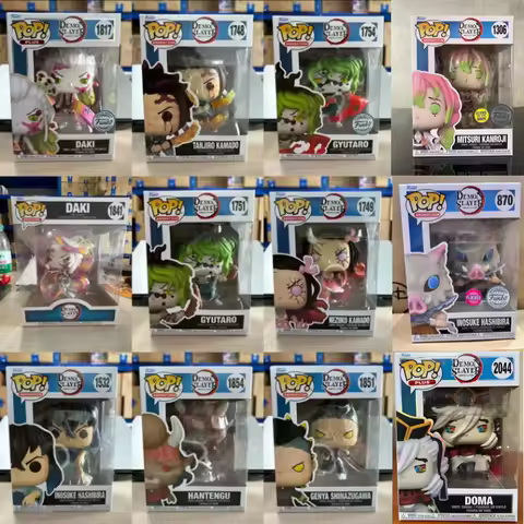 FUNKO POP Original Demon Slayer Blade Mi Douzi TANJIRO KAMADO Muichiro Tokoto Doma Akaza Action Anim