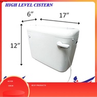 HIGH LEVEL Vinyl Eco Cistern Lift Up Valve 6L Complete Set High Level Cistern Toilet Cistern Tandas 