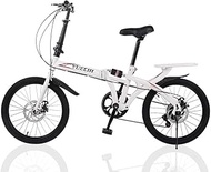 Tricycle Adult Adult Road Racing Bike Mountain Bikes 20in Folding Bikes for Adult 7 Speed ??City Folding High Tensile Leisure Lightweight Aluminum Compact Bike Urban Commuters Outdoor Bikes for Men W