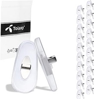 Tolaxy Replacement NosePads Nose Pieces for Ray-Ban Aviator RB3025 | RB3044 | RB3026 | RB3030 | RB3211 | RB3362 | Clubmaster RB3016 | RB3516 Sunglasses - 20 Pair Clear