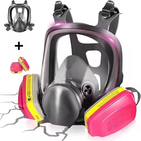 Full face respirator gas mask: 6800 reusable mask with filter 60923&2097 dust mask anti fog organic 