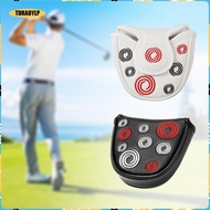 [tdraoylp] Mallet Putter Cover Waterproof Half Round Plush Inner Lining Embroidered Club Head Cover 