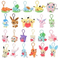 Eevee 2 Keychain Peluche Toy Cute Snorlax Mew Clefairy Stuffed Animal Keyring Plush Mimiky