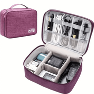1pc 9.45*7.09*3.94Inch Electronics Organizer, Travel Universal Cable Organizer Bag, Waterproof Elect