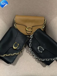 Koujia New Chain Soft Tabby Chain Shoulder Underarm Bag Genuine Leather Crossbody Handbag with C-sha