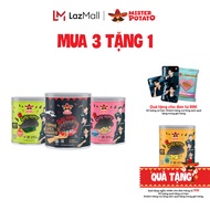 Combo 3 Khoai Tây Mister Potato Ghost Pepper 40g Mix Vị (Vị Rong biển Ớt Carbonara Truyền thống)