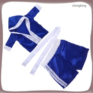 🧂 1Set Newborn Boxing Costume for Baby Boy Photography Use Blue Synthetic Fiber Outfit