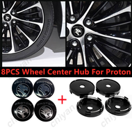 4/8Pcs 60mm Car Wheel Center Rim Hub Caps Cover Trim Hubcaps with 56mm Proton Logo Emblem Stickers D
