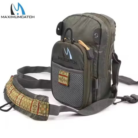 MAXCATCH Fly Fishing Bag Chest Pack Fly Bag Fly Fishing Pack Storage Bag Outdoor Fishing Pack 23*15c